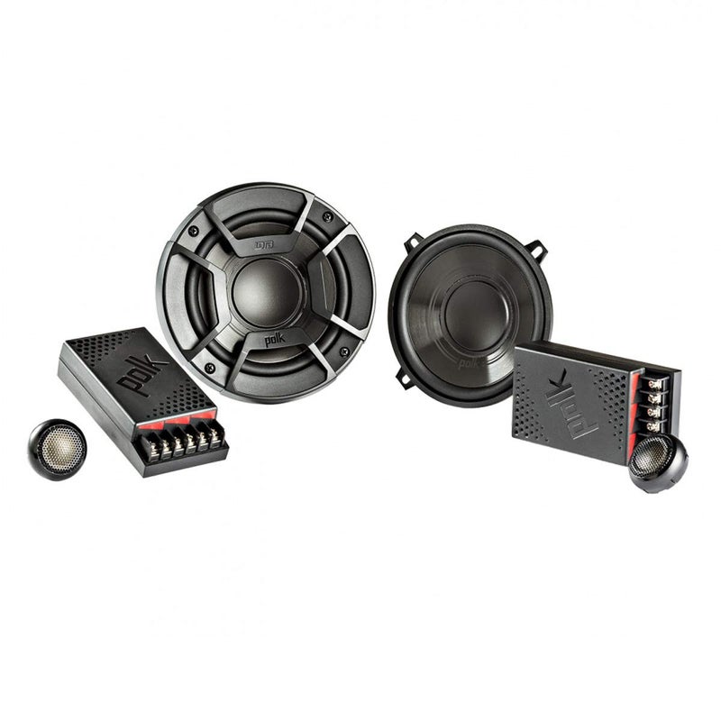 Polk Audio DB5252 DB+ Series Component Speaker System for Car & Marine - 5 1/4" Car Speakers, 2-Way, 4-Ohm Impedance, 50-23kHz Frequency Response, Polypropylene Woofer Cone, Separate Silk Dome Tweeter - Image 1
